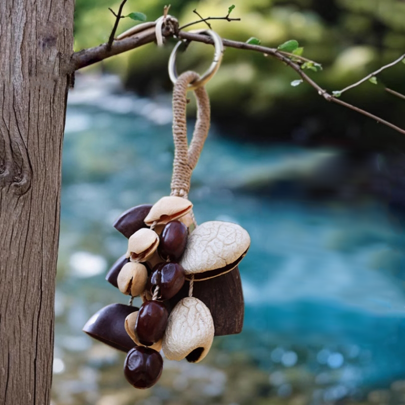 Fruit shell backpack hanging bell