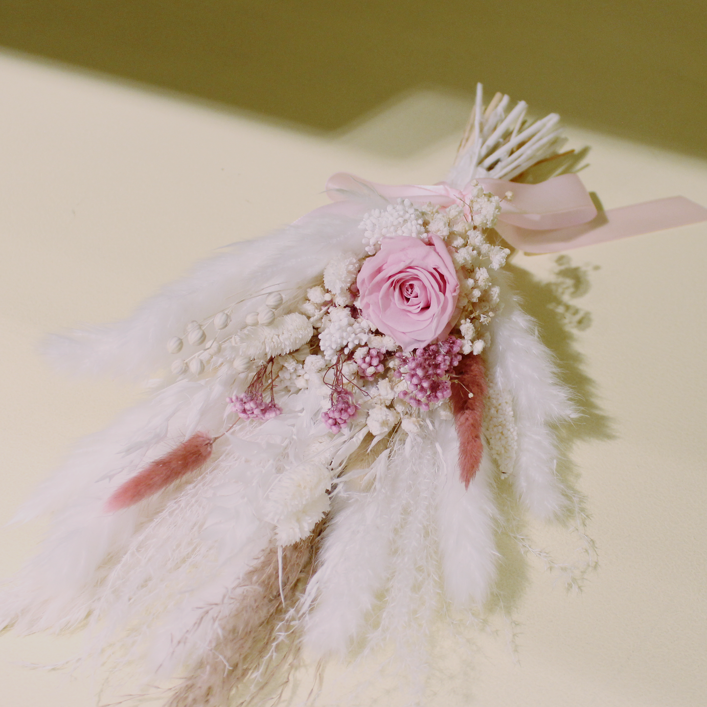 Pampas grass bouquet, pink small bouquet