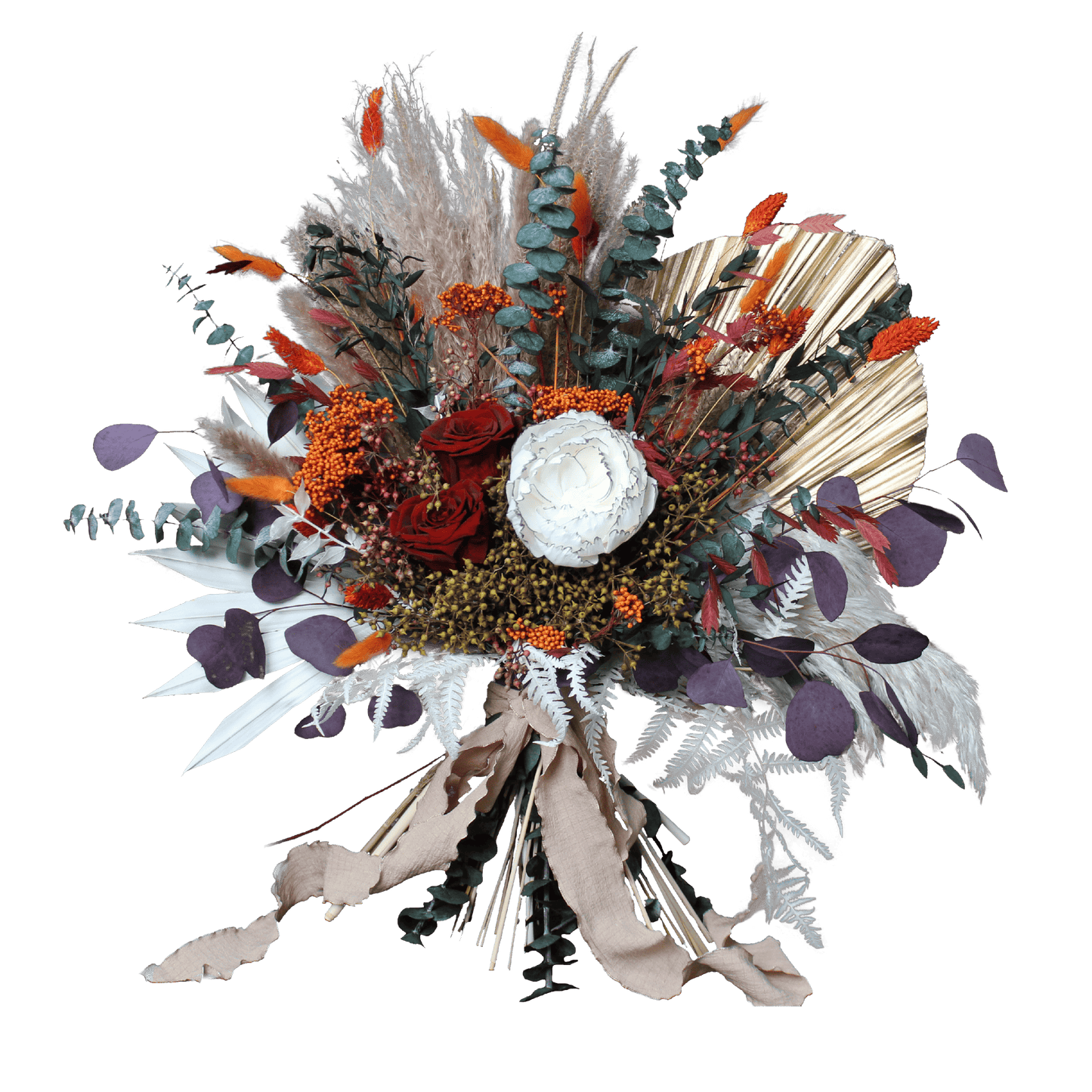 Pampas grass bouquet, terracotta large vase bouquet