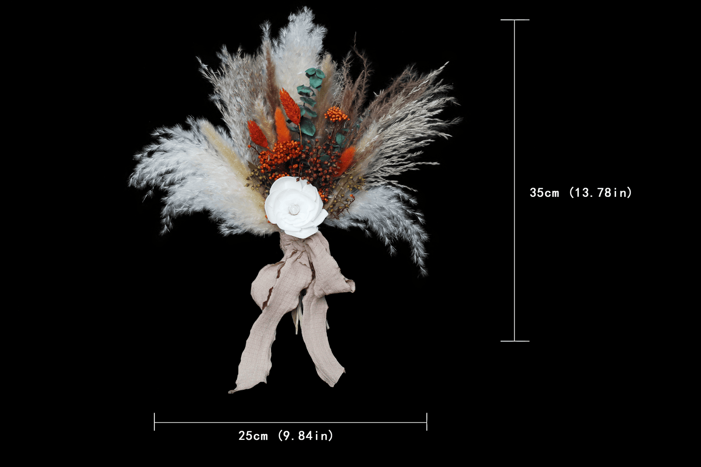 Pampas grass bouquet, terracotta small bouquet