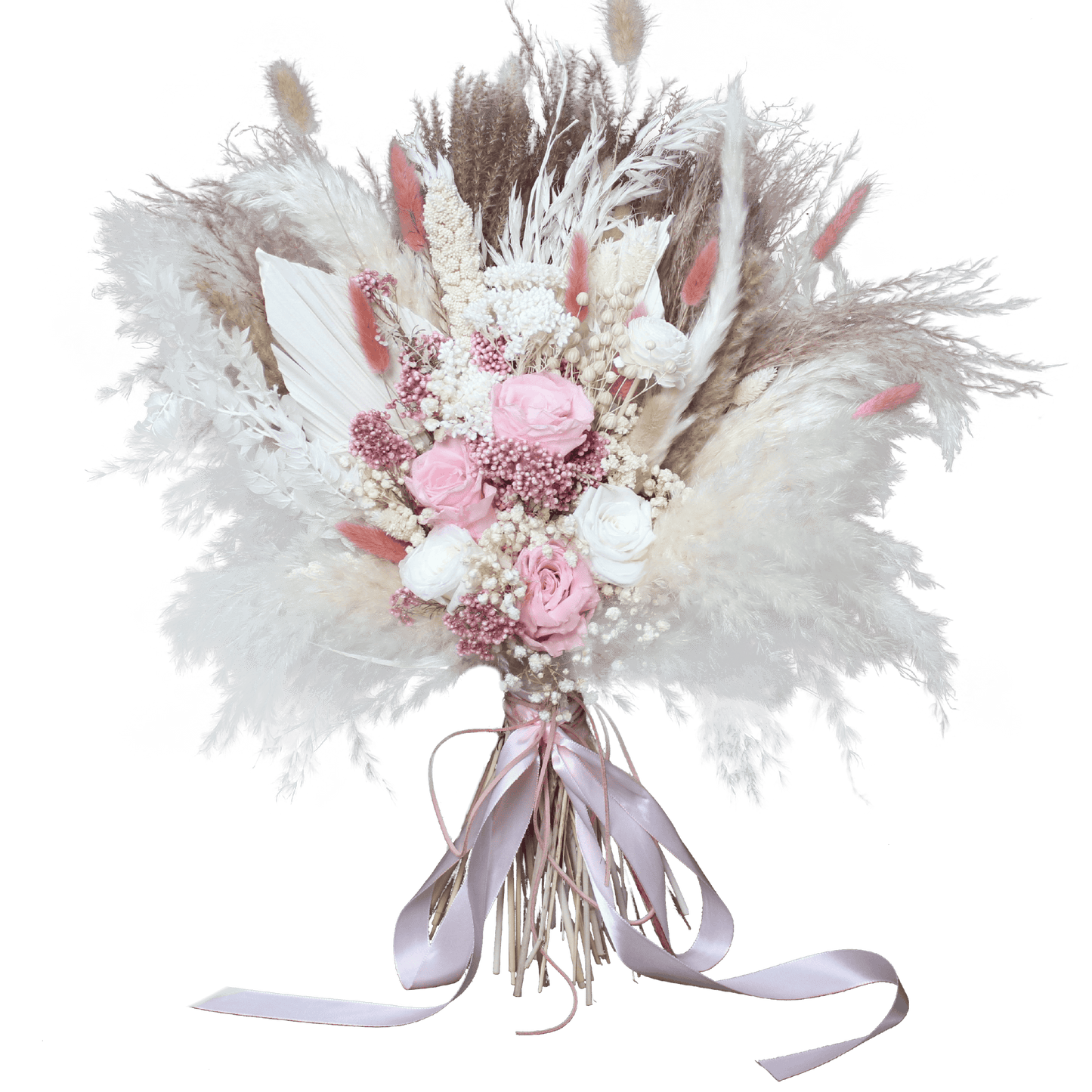 Pampas grass bouquet, pink large vase bouquet