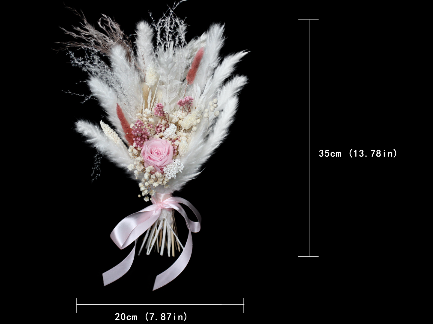 Pampas grass bouquet, pink small bouquet