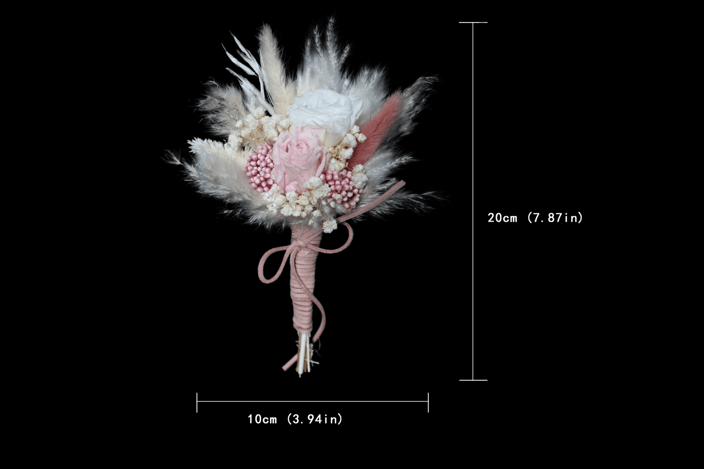 Pampas grass bouquet, pink mini bouquet