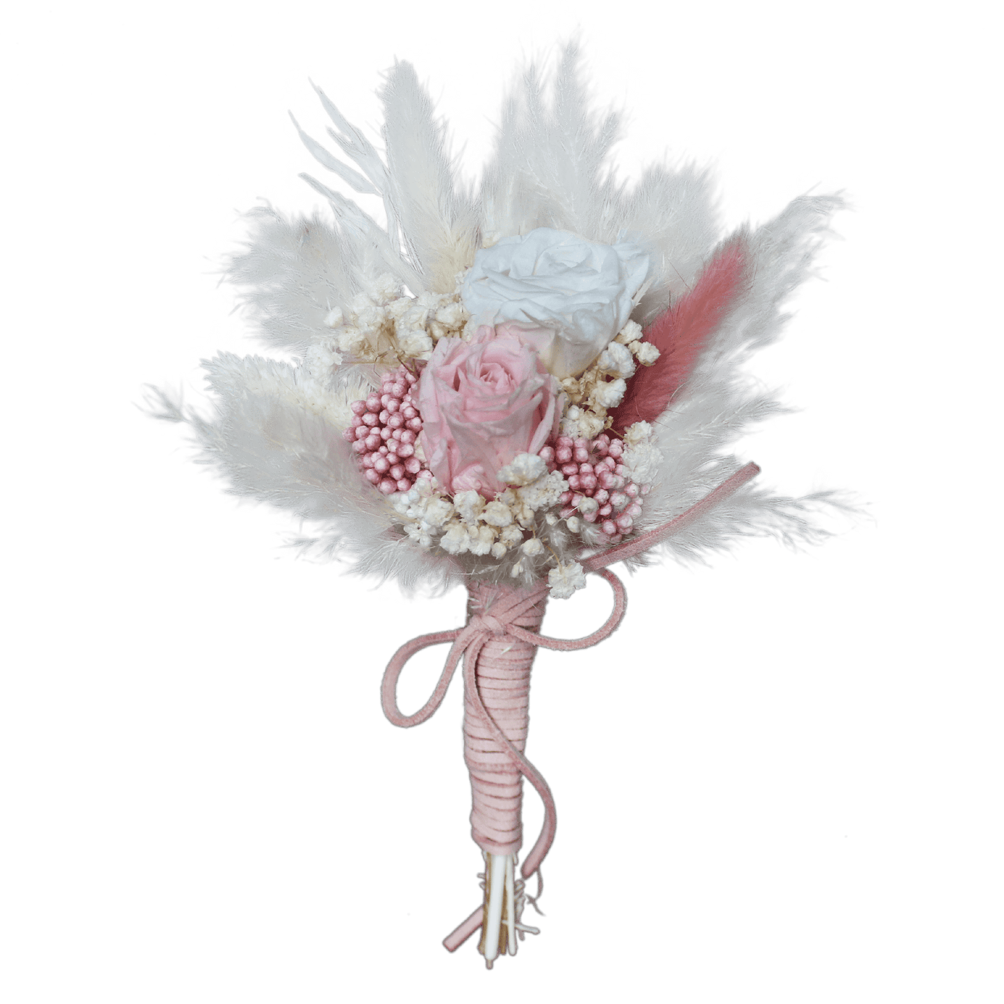 Pampas grass bouquet, pink mini bouquet
