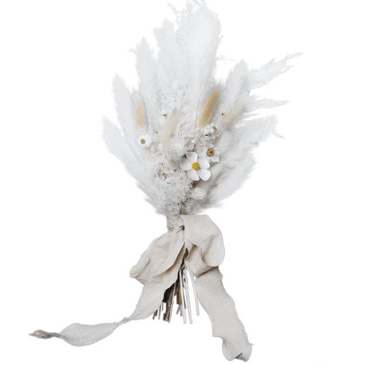 Pampas grass bouquet, white small bouquet