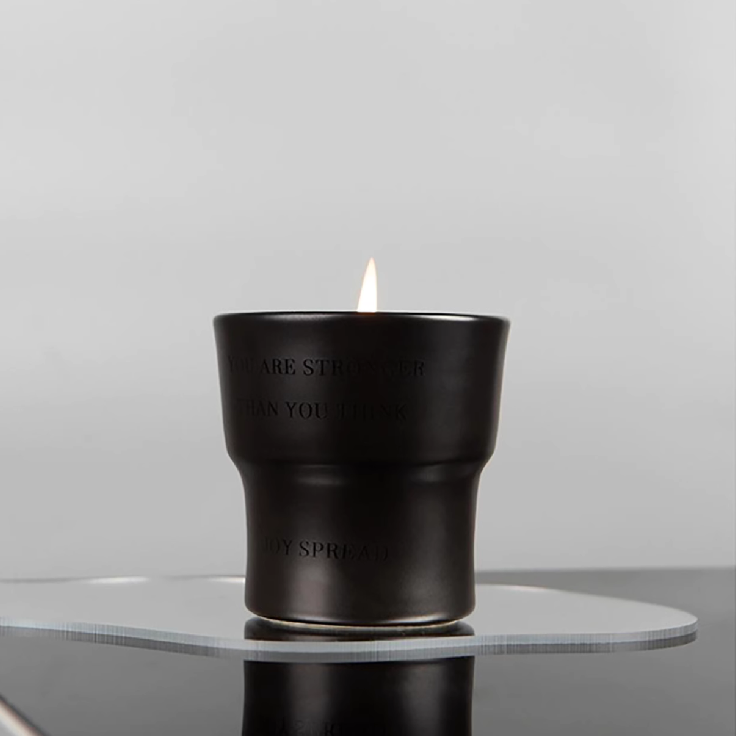 Minimalist black aromatherapy candle