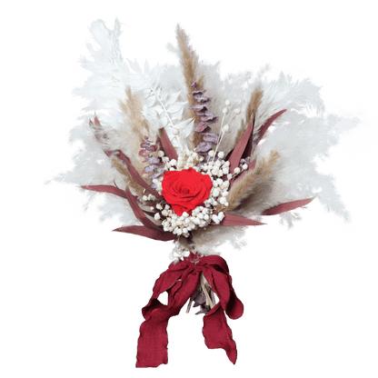 Pampas grass bouquet, purple small bouquet