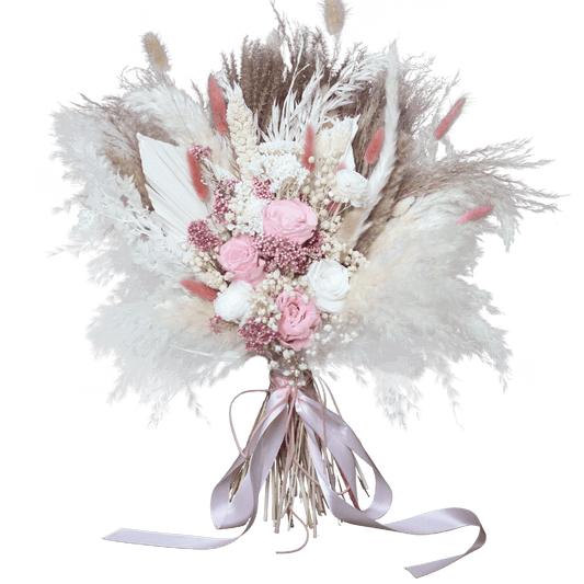 Pampas grass bouquet, pink large vase bouquet