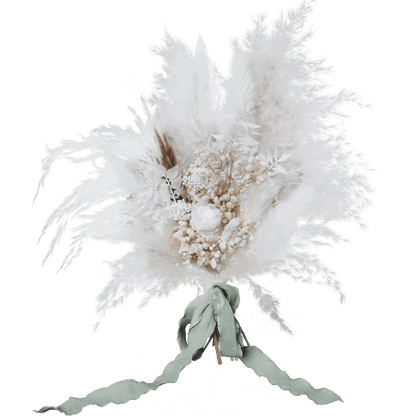 Pampas grass bouquet, ivory color small bouquet