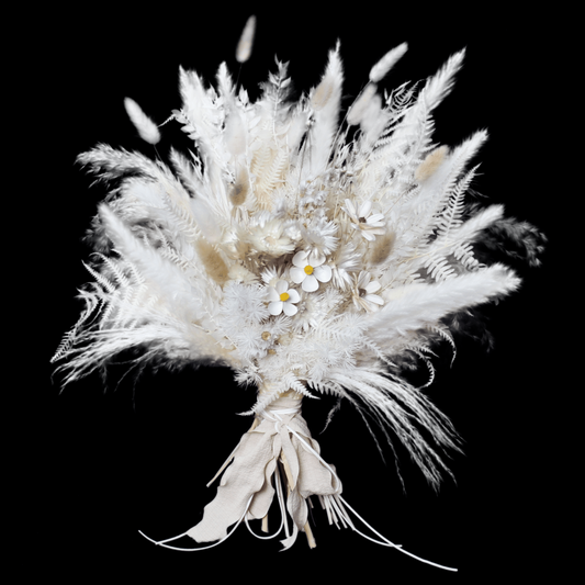 Pampas grass bouquet, white large vase bouquet