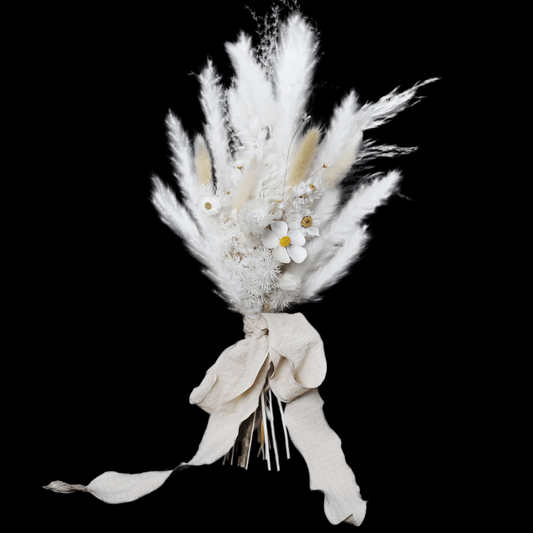 Pampas grass bouquet, white small bouquet
